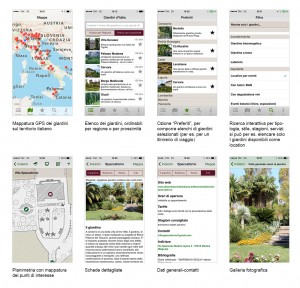 Una app sui giardini Italiani